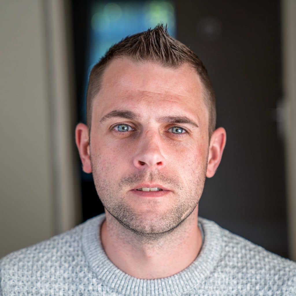 Portrait of mid-thirties male with facial stubble